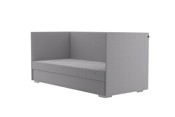 Válenda Riga v rozměru 90x200 cm, v potahu Crown 17 Grey, varianta tří čel