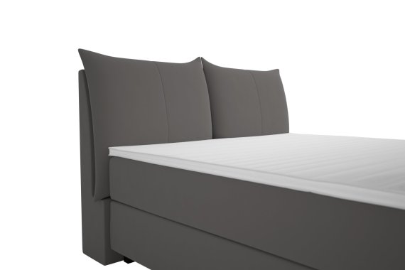 Boxspring Brisa v rozměru 180x200 cm, v potahu Trend 15 Grey, detail čela