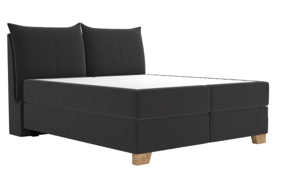 Boxspring Brisa v rozměru 180x200 cm, v potahu Trend 17 Black, bez topperu