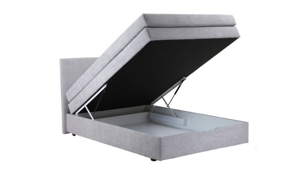 Boxspring Evora v rozměru 140x200 cm, v látce Gerra 65, úložný prostor