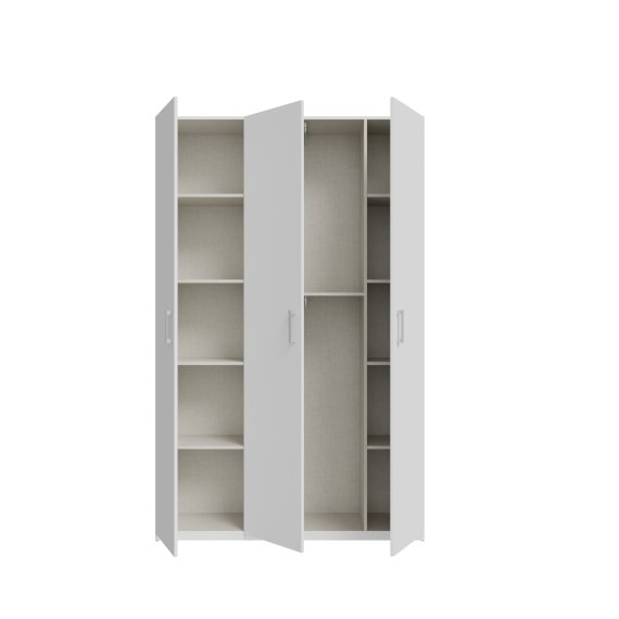 Šatní skříň Nook 134x211x42 cm, bílá