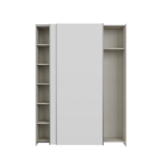 Šatní skříň Nook s posuvnými dveřmi 151x210x40 cm, bílá