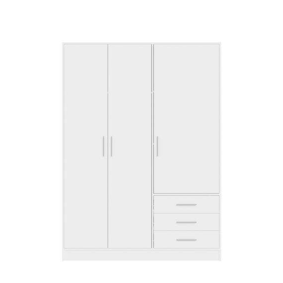 Šatní skříň Jupiter se šuplíky 145x200x60 cm, bílá