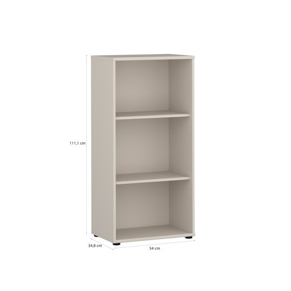 Knihovna Tempra 54x112x35 cm, bílá, vnější rozměry