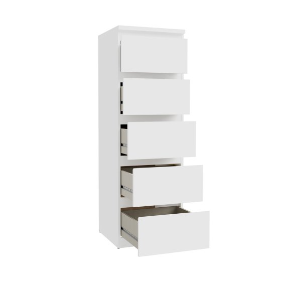 Komoda Edmore se šuplíky 42x128x43 cm, bílá