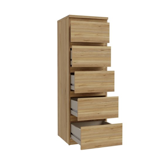 Komoda Edmore se šuplíky 42x128x43 cm, dub artisan