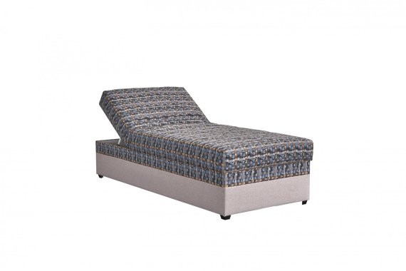 Válenda Evelína v rozměru 90x200 cm, v potahu Malmö New 8 a Knitter 305, ukázka polohování hlavy 