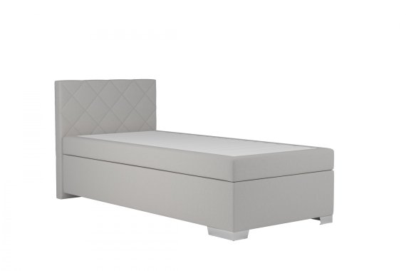 Boxspring Andy v rozměru 90x200 cm, v potahu Enjoy 21 Grey, bez topperu