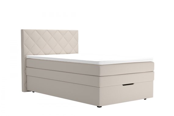 Boxspring Atika v rozměru 120x200 cm, v potahu Enjoy 1 Beige, s topperem