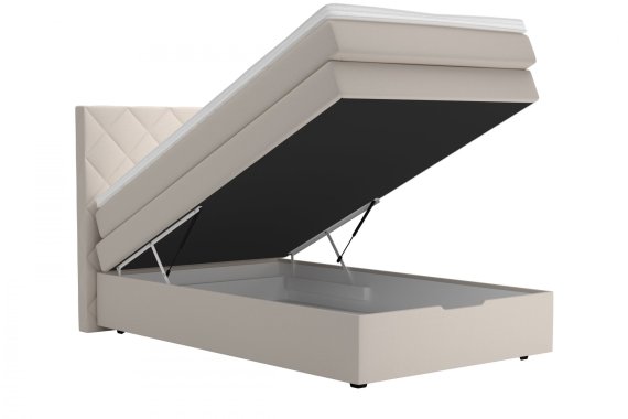 Boxspring Atika v rozměru 120x200 cm, v potahu Enjoy 1 Beige, úložný prostor 