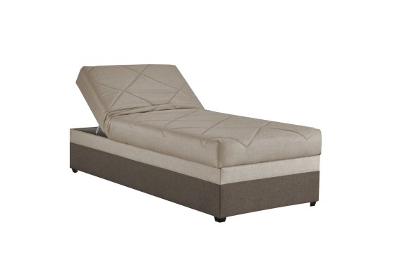 Válenda Evelína v rozměru 90x200 cm, v potahu Malmö New 8 a Malmö New 26, ukázka polohování hlavy 