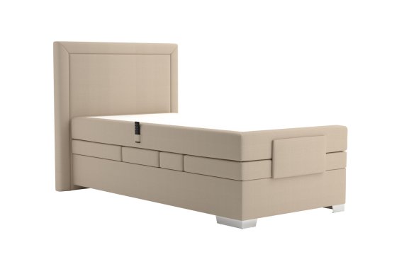 Boxspring Margo v rozměru 100x200 cm, v potahu Enjoy 2 Camel, bez topperu