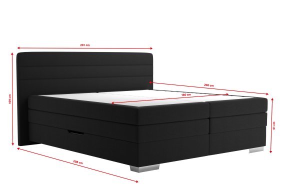 Boxspring Maria v rozměru 180x200 cm, v potahu Trinity 16, rozměry 