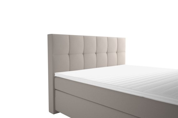 Boxspring Potenza v rozměru 160x200 cm, v potahu Prima 12 Silver, detail čela 
