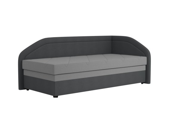 Válenda Rodrigo do pravého rohu v rozměru 90x200 cm, v potahu Enjoy 23 Ash / Loft Grey