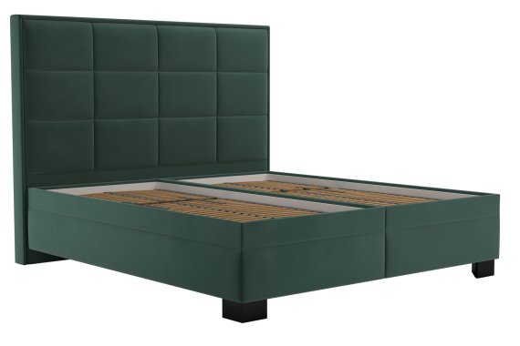 Dvoulůžko Sabrina v rozměru 180x200 cm, v potahu Tiffany 10 DK Green, bez matrací