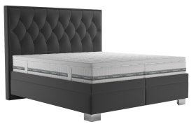 Dvoulůžko Kerstin v rozměru 180x200 cm, v potahu Riviera 95, s matracemi a topperem