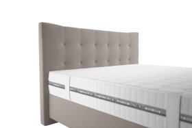 Boxspring Domino v rozměru 180x200 cm, v potahu Tiffany 1 Cream, detail čela