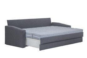 Rozkládací pohovka Vision v potahu Arte 14 / Arte 23 rozložená do maximální polohy 160x200 cm (velikost lehací plochy dvoulůžka)