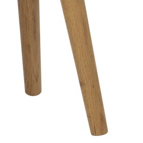 Noční stolek Mirato se šuplíkem, bílý a dub masivní, detail