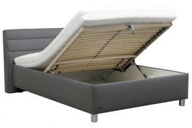 Jednolůžko Dexter v rozměru 140x200 cm, v potahu Salina 4005, ukázka úložného prostoru