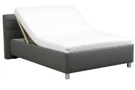 Jednolůžko Dexter v rozměru 140x200 cm, v potahu Salina 4005, ukázka polohování hlavy