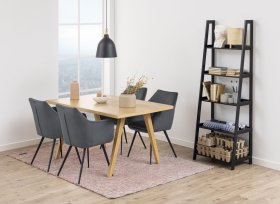 Knihovna Veler, černá, interiér