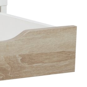 Psací stůl Nipona se šuplíky, bílý a dub sonoma, detail