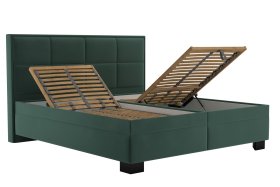 Dvoulůžko Ela v rozměru 180x200 cm, v potahu Tiffany 10 DK Green, polohování