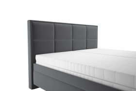 Dvoulůžko Ela v rozměru 180x200 cm, v potahu Tiffany 18 Anthracite, detail čela