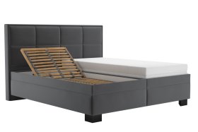 Dvoulůžko Ela v rozměru 180x200 cm, v potahu Tiffany 18 Anthracite, polohování hlavy