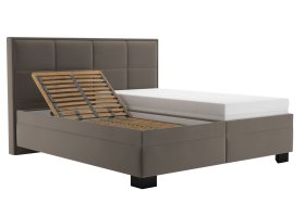 Dvoulůžko Ela v rozměru 180x200 cm, v potahu Tiffany 29 Taupe, polohování hlavy