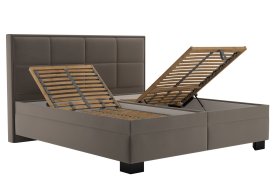 Dvoulůžko Ela v rozměru 180x200 cm, v potahu Tiffany 29 Taupe, polohování