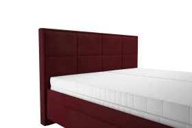 Dvoulůžko Ela v rozměru 180x200 cm, v potahu Tiffany 32 Chianti, detail čela