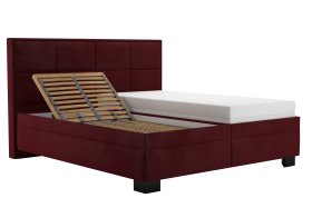 Dvoulůžko Ela v rozměru 180x200 cm, v potahu Tiffany 32 Chianti, polohování hlavy