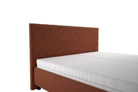 Dvoulůžko Sylva v rozměru 160x200 cm, v potahu Salvador Sic 7, detail čela