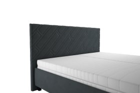 Dvoulůžko Sylva v rozměru 160x200 cm, v potahu Salvador Sic 15, detail čela