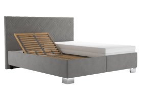 Dvoulůžko Sylva v rozměru 180x200 cm, v potahu Salvador Sic 13, polohování hlavy