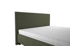 Dvoulůžko Sylva v rozměru 180x200 cm, v potahu Salvador Sic 10, detail čela