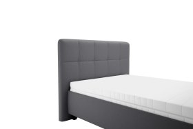 Jednolůžko Kelly v rozměru 90x200 cm, v potahu Loft Grey, detail čela