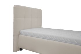 Jednolůžko Kelly v rozměru 90x200 cm, v potahu Bravo 2 Nature, detail čela