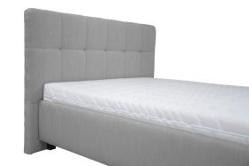 Jednolůžko Kelly v rozměru 120x200 cm, v potahu Bravo 11 Silver, detail čela