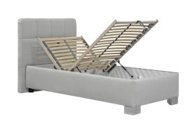 Jednolůžko Kelly v rozměru 120x200 cm, v potahu Bravo 2 Nature, úložný prostor