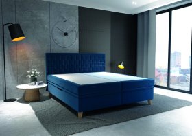 Boxspring Bella v rozměru 180x200 cm, v potahu Tiffany 11 Blue, interiér