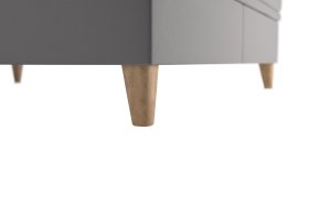 Bella v rozměru 180x200 cm, v potahu Tiffany 16 Grey, podnoží