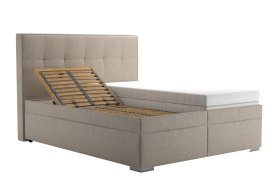 Dvoulůžko Trend v rozměru 160x200 cm, v potahu Tobago 16 Silver, polohování hlavy
