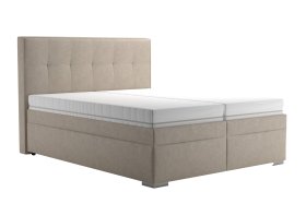 Dvoulůžko Trend v rozměru 160x200 cm, v potahu Tobago 16 Silver, s matracemi