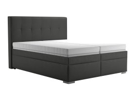 Dvoulůžko Trend v rozměru 160x200 cm, v potahu Tobago 17 Anthracite, s matracemi