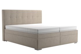 Dvoulůžko Trend v rozměru 180x200 cm, v potahu Tobago 16 Silver, s matracemi