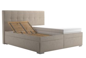 Dvoulůžko Trend v rozměru 180x200 cm, v potahu Tobago 16 Silver, polohování hlavy